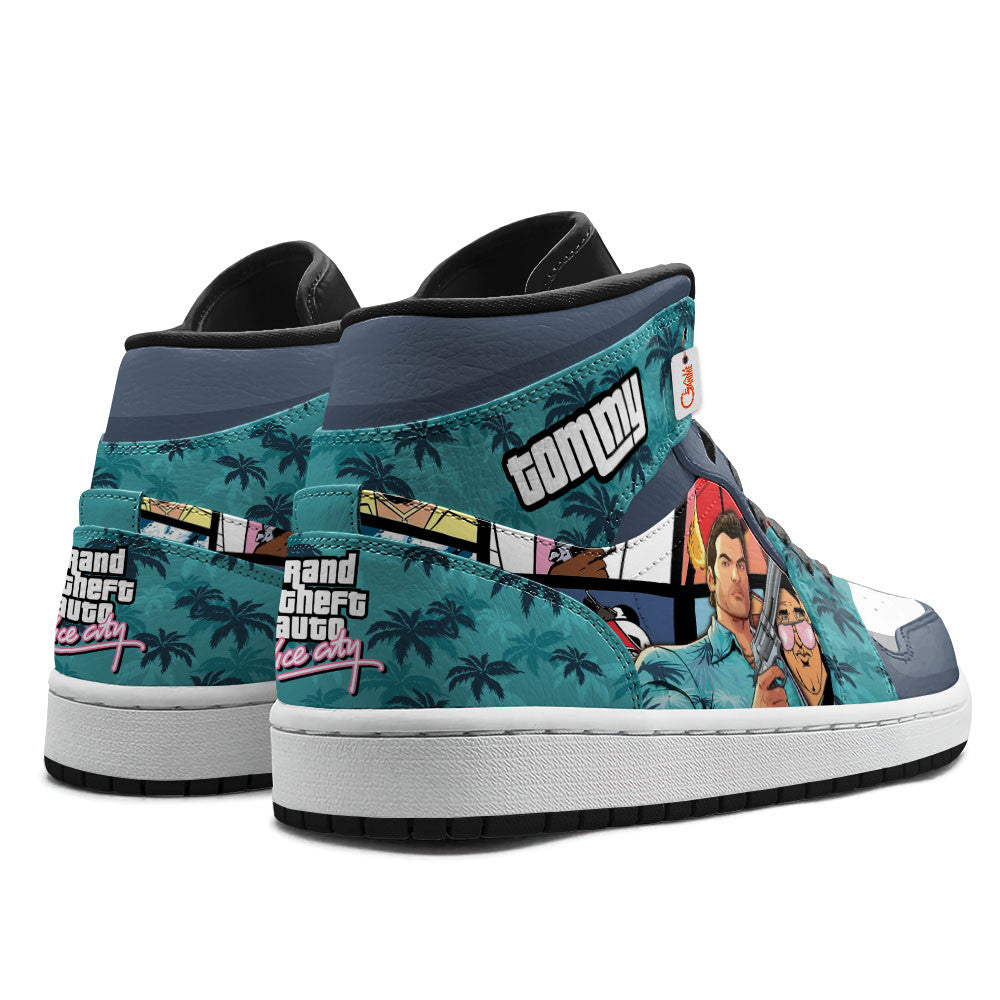 Tommy Vercetti High-Top Sneakers Custom GTA Game Collection Personalized