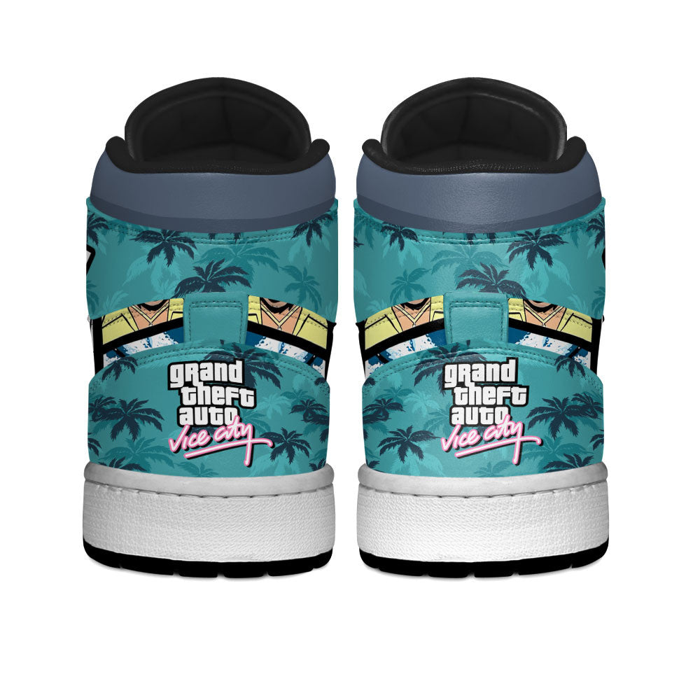 Tommy Vercetti High-Top Sneakers Custom GTA Game Collection Personalized