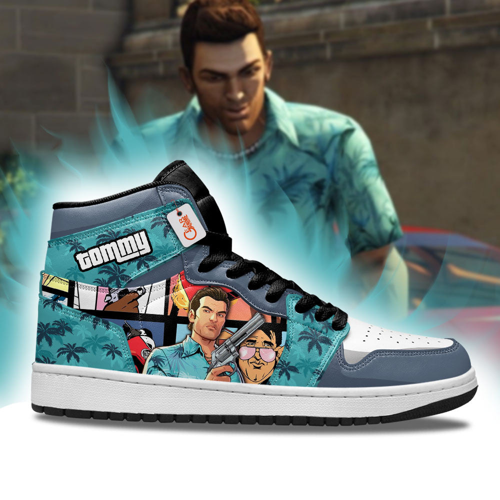 Tommy Vercetti High-Top Sneakers Custom GTA Game Collection Personalized