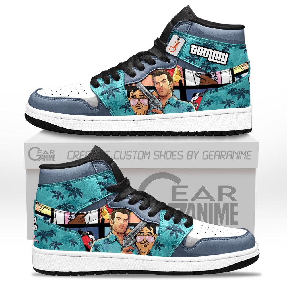 Tommy Vercetti High-Top Sneakers Custom GTA Game Collection Personalized