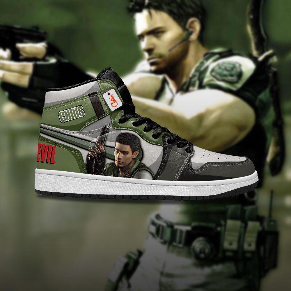 Chris Redfield High-Top Sneakers Custom Games Collection Personalized