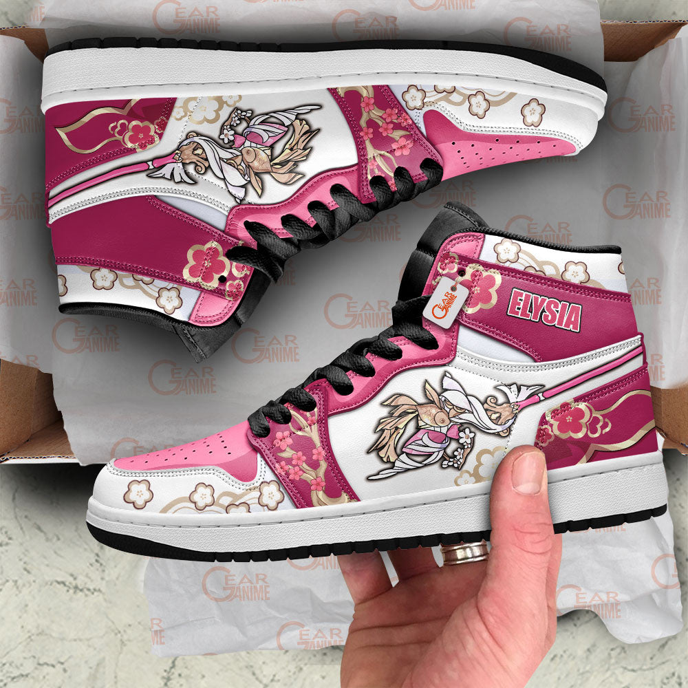 Elysia High-Top Sneakers Custom For Gamer Honkai