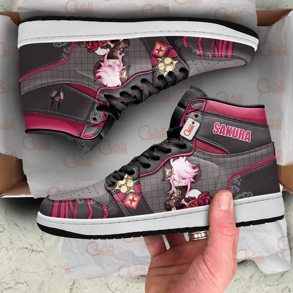 Yae Sakura High-Top Sneakers Custom For Honkai Gamer