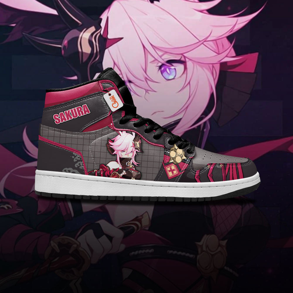 Yae Sakura High-Top Sneakers Custom For Honkai Gamer