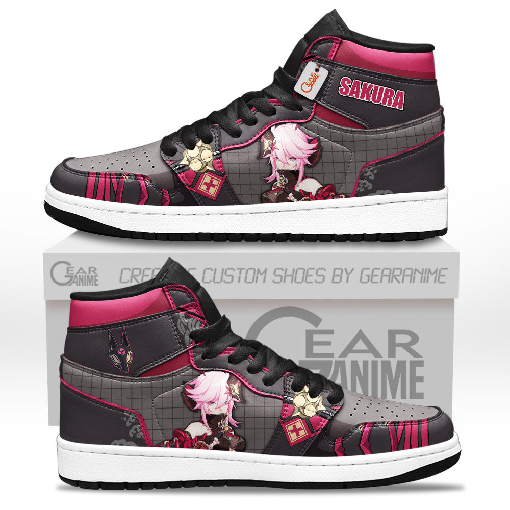 Yae Sakura High-Top Sneakers Custom For Honkai Gamer