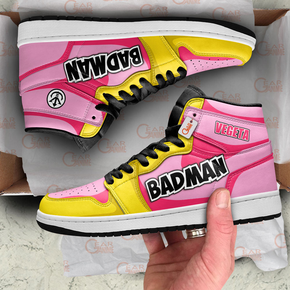 Vegeta Pink Custom High-Top Sneakers - Personalized Name