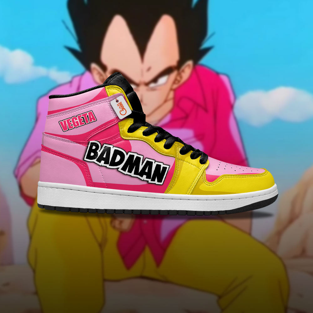 Vegeta Pink Custom High-Top Sneakers - Personalized Name