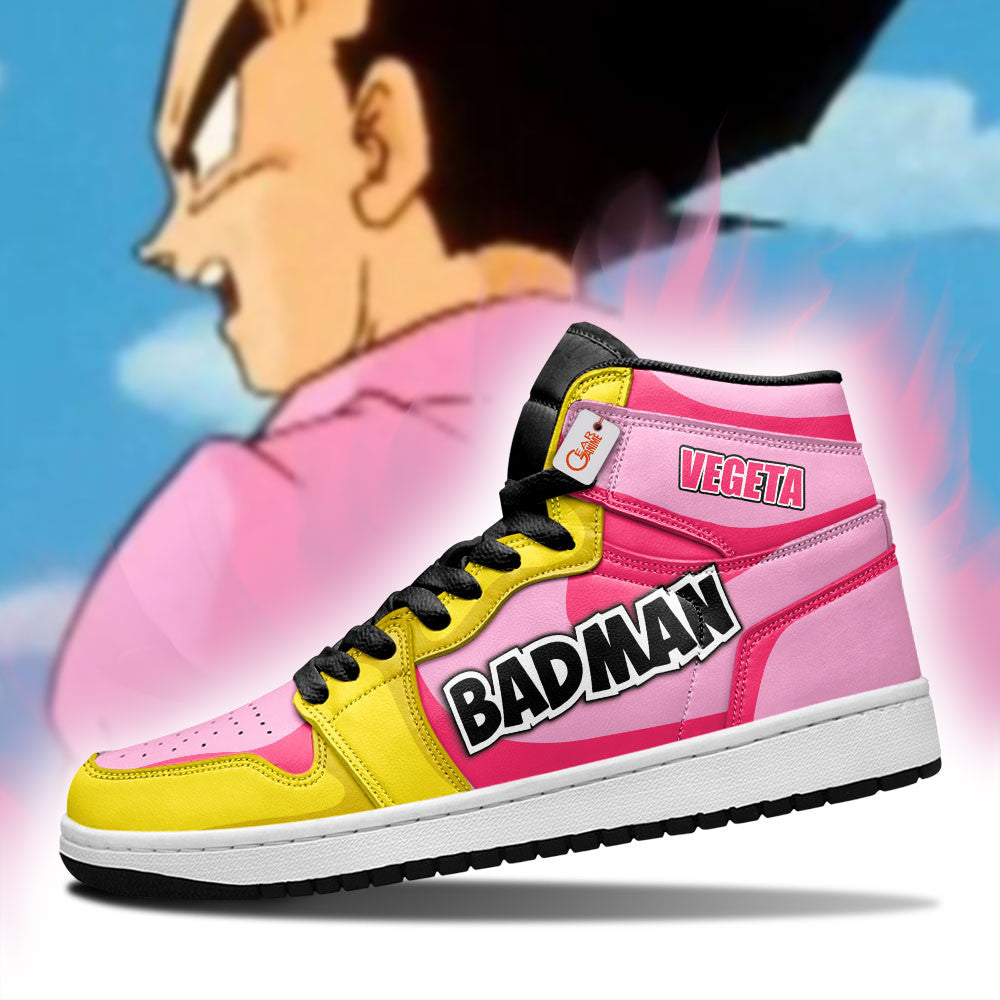 Vegeta Pink Custom High-Top Sneakers - Personalized Name