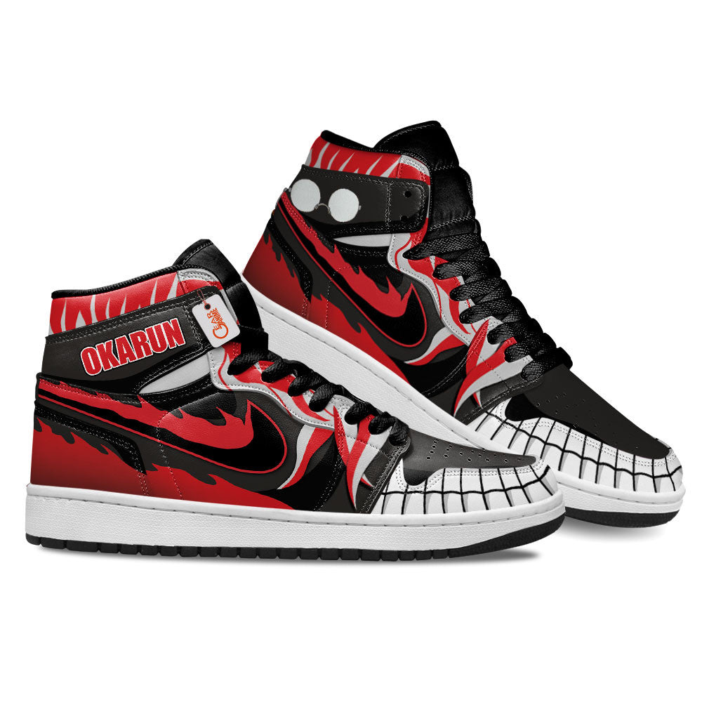 Okarun Mask Custom High-Top Sneakers - Personalized Name