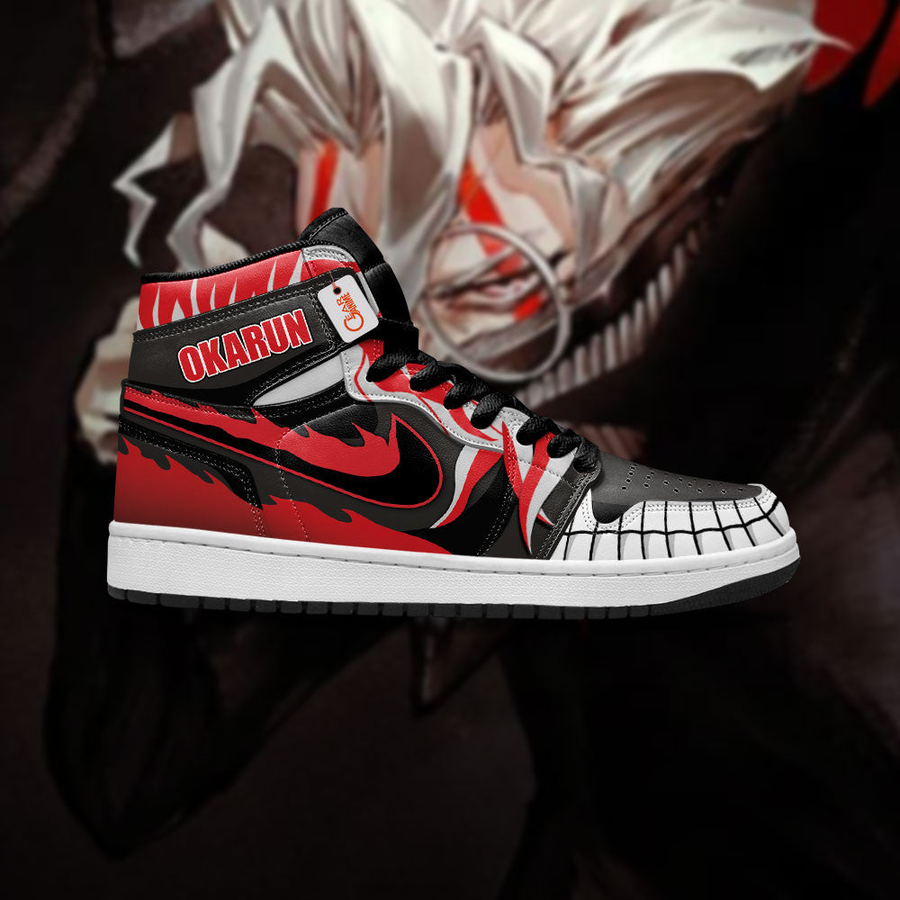 Okarun Mask Custom High-Top Sneakers - Personalized Name