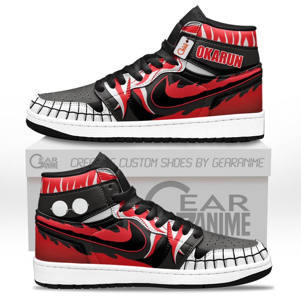 Okarun Mask Custom High-Top Sneakers - Personalized Name