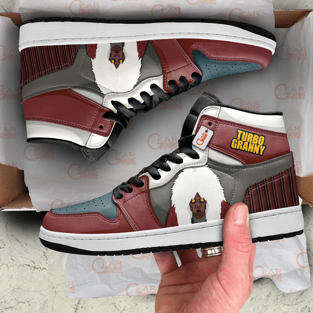 Turbo Granny Custom High-Top Sneakers - Personalized Name