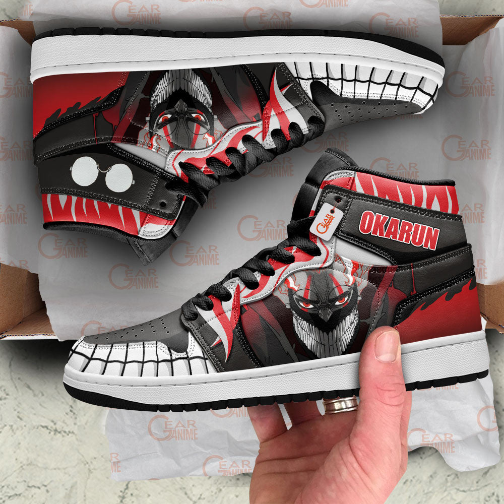 Okarun Turbo Granny Custom High-Top Sneakers - Personalized Name
