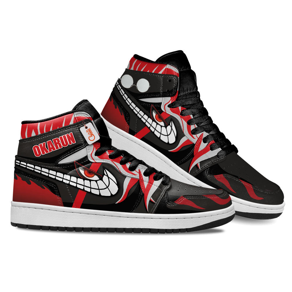 Okarun Spirit Form Custom High-Top Sneakers - Personalized Name