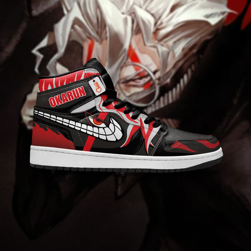 Okarun Spirit Form Custom High-Top Sneakers - Personalized Name