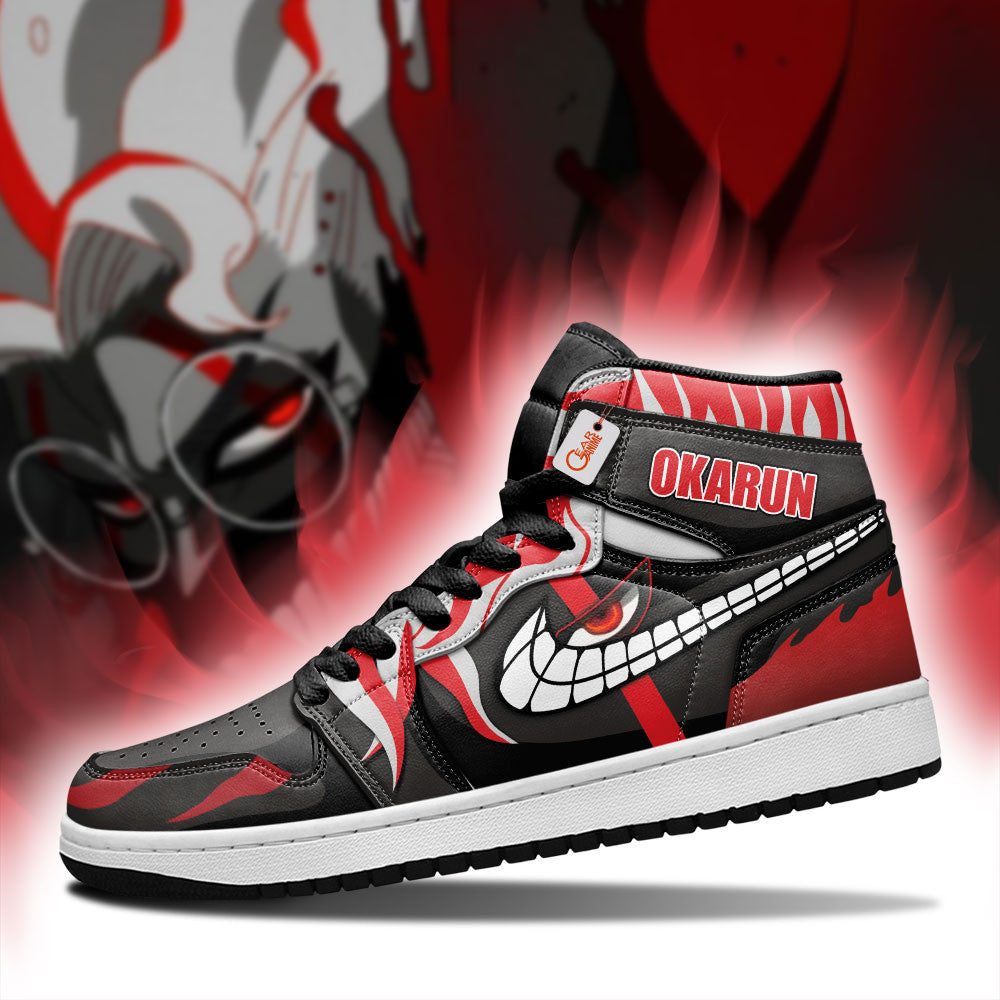 Okarun Spirit Form Custom High-Top Sneakers - Personalized Name
