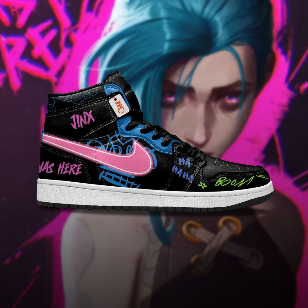 Arcane JinX Was Here High-Top Sneakers Custom