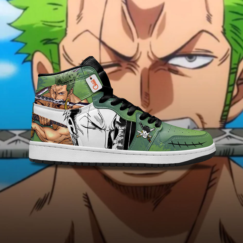 Luffy & Zoro Straw Hat Pirates Custom High-Top Sneakers
