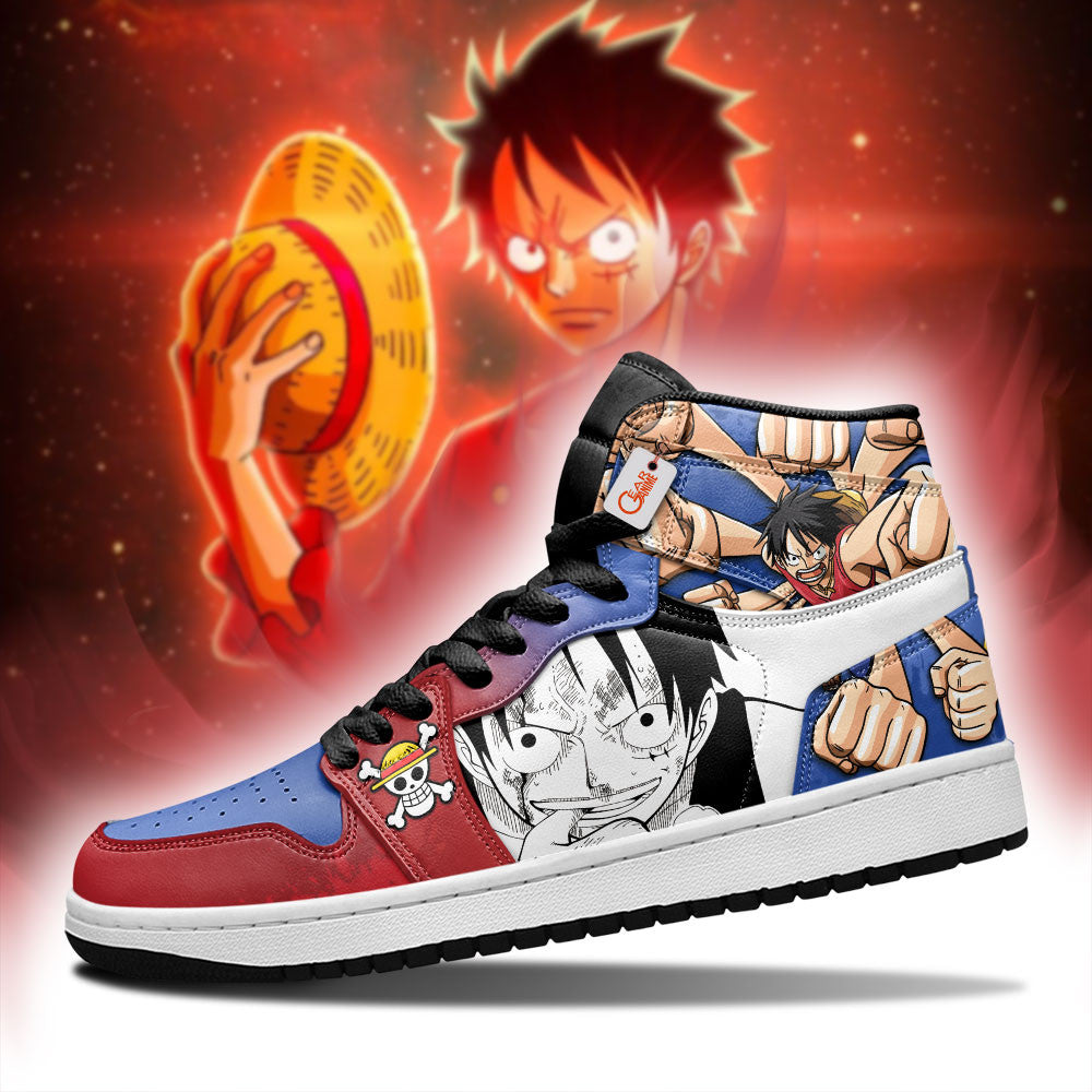 Luffy & Zoro Straw Hat Pirates Custom High-Top Sneakers