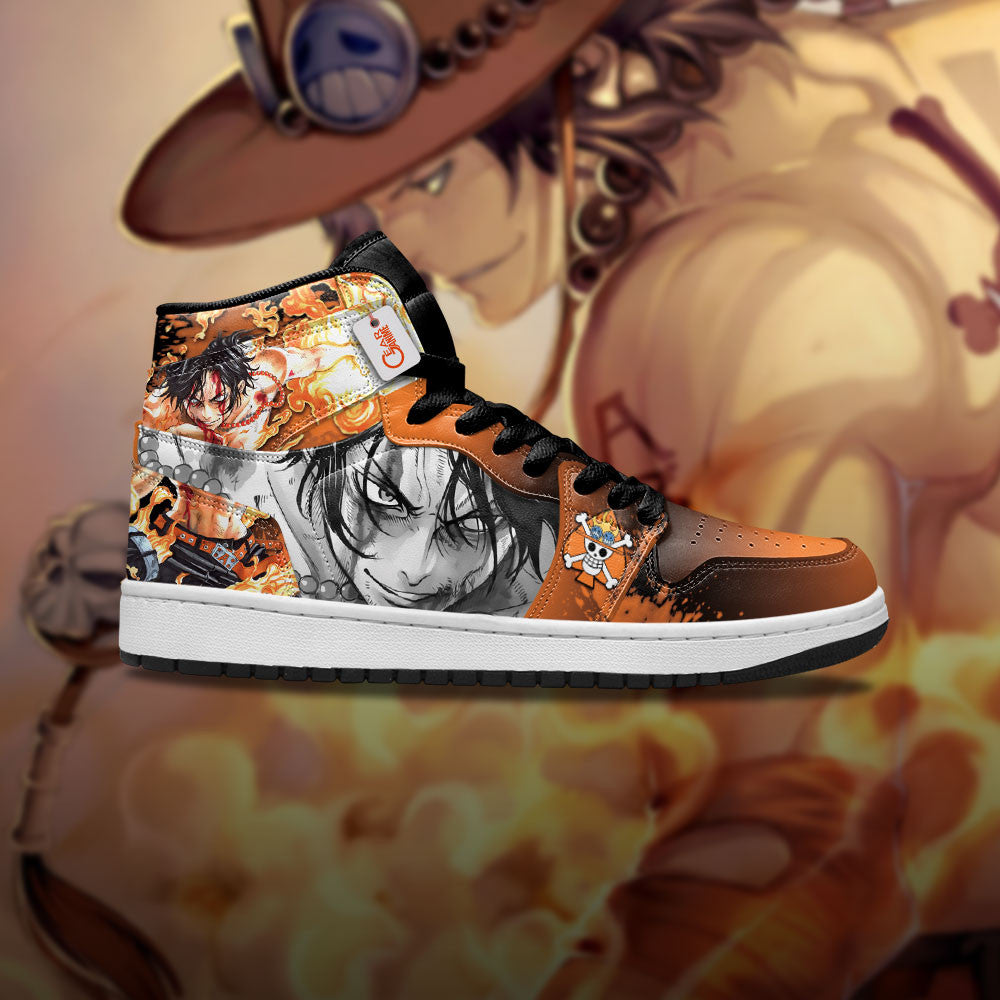 Portgas D. Ace Custom High-Top Sneakers