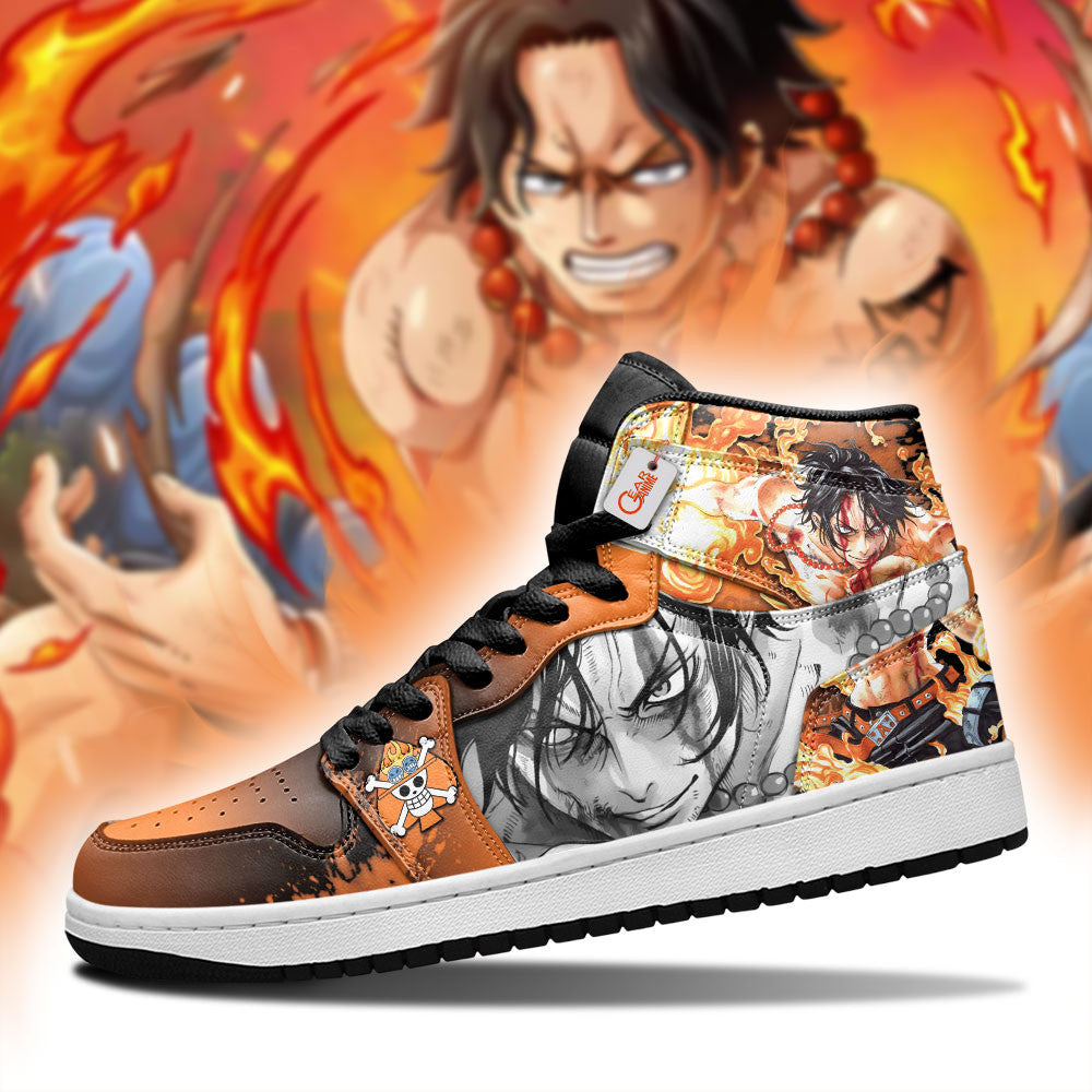 Portgas D. Ace Custom High-Top Sneakers