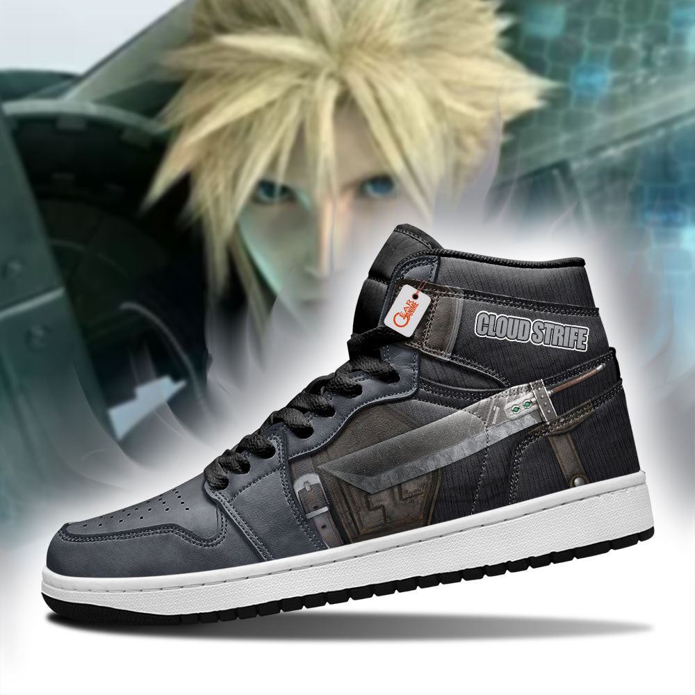 Cloud Strife High-Top Sneakers Custom Buster Swords