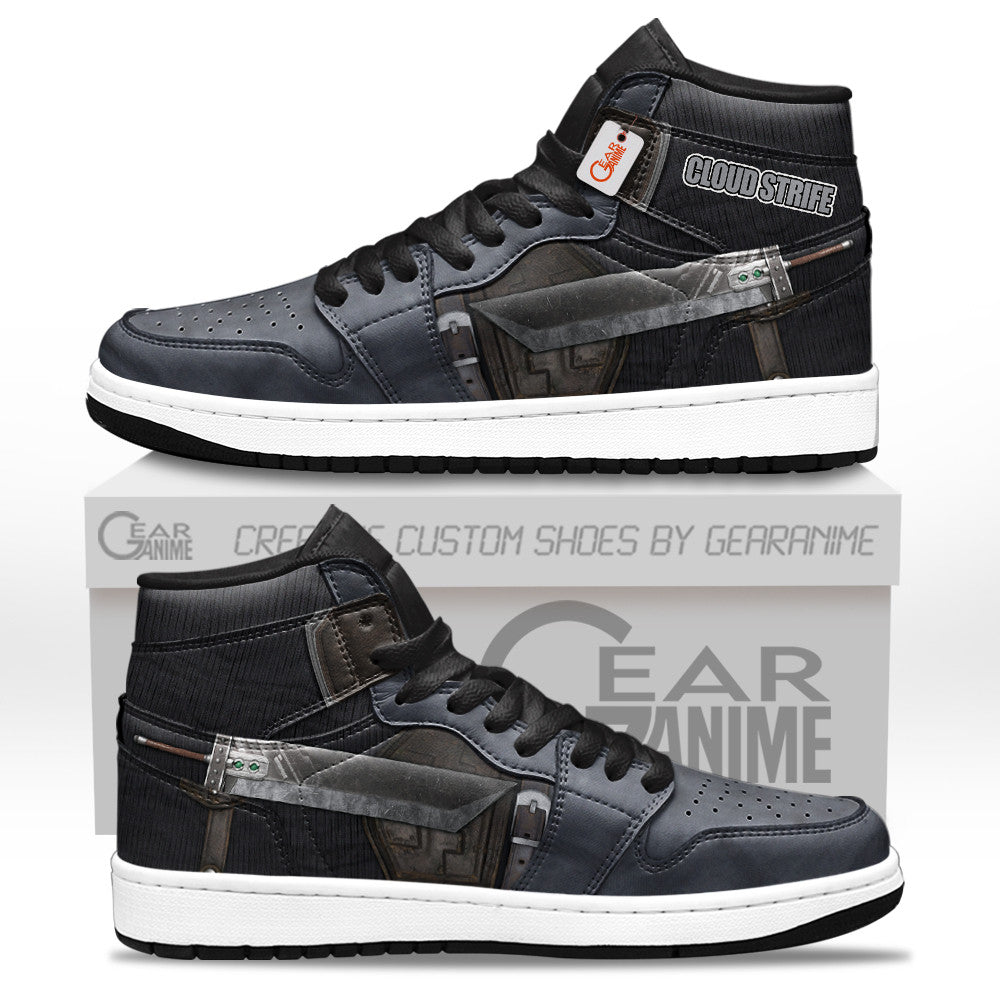 Cloud Strife High-Top Sneakers Custom Buster Swords