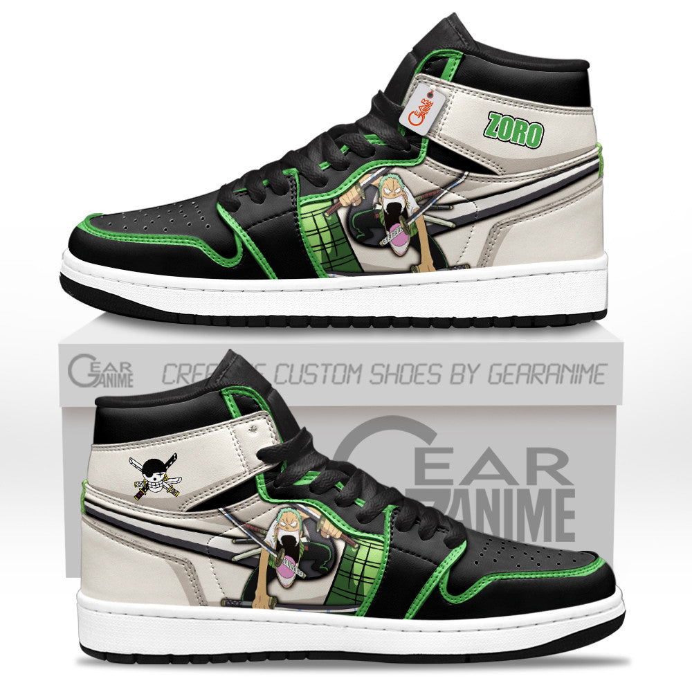 Roronoa Zoro High-Top Sneakers Big Mouth Custom Name
