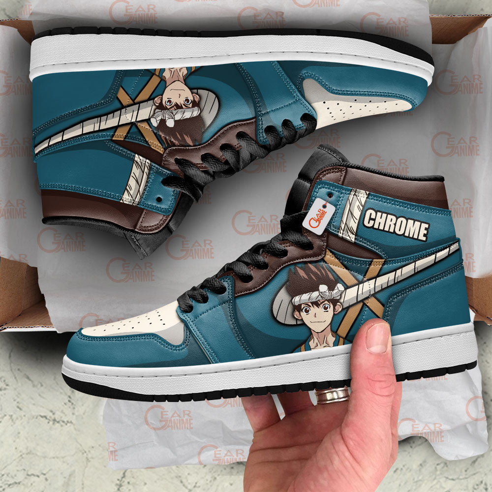 Chrome Custom High-Top Sneakers - Personalized Name
