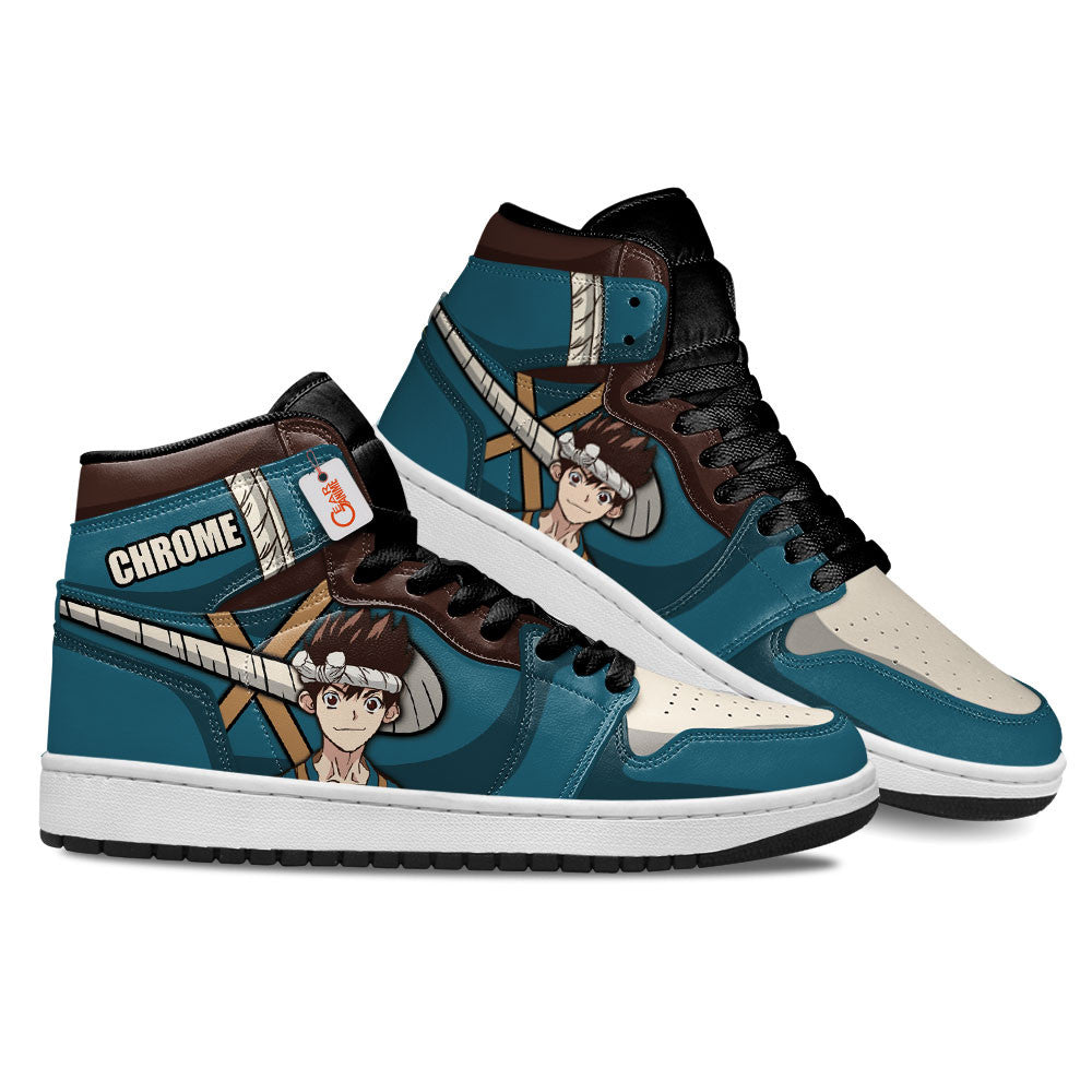 Chrome Custom High-Top Sneakers - Personalized Name