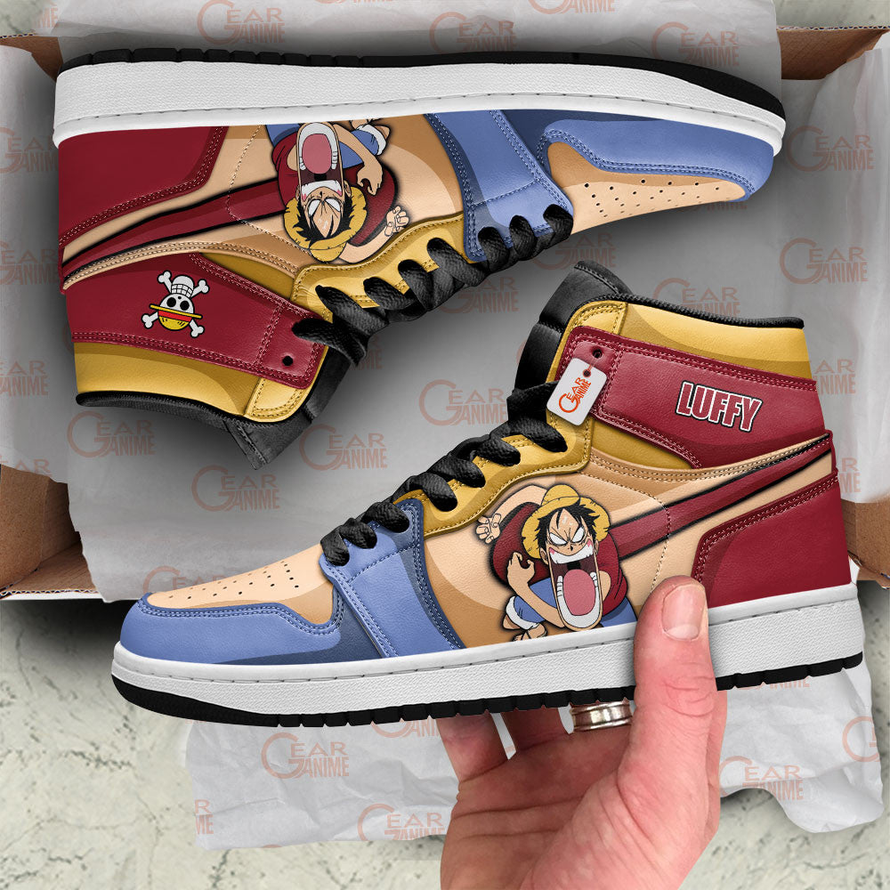 Luffy Custom High-Top Sneakers Big Mouth Personalized Collection