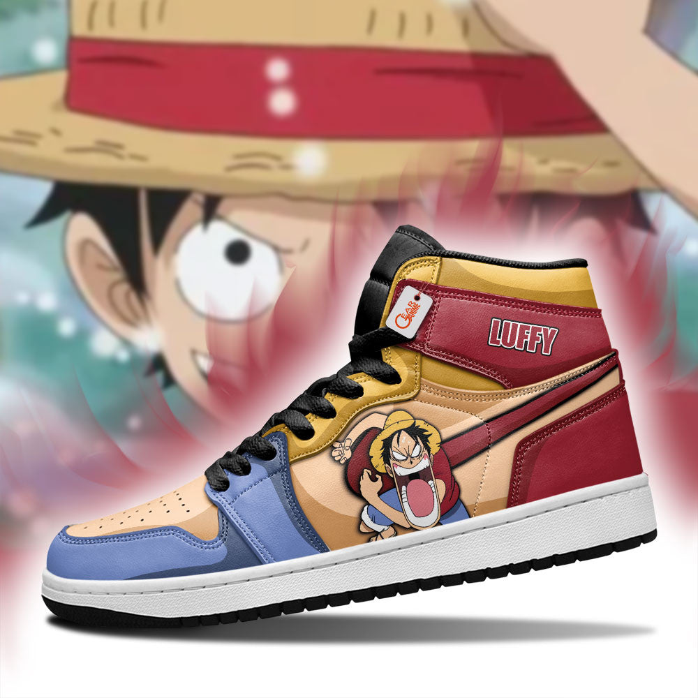 Luffy Custom High-Top Sneakers Big Mouth Personalized Collection