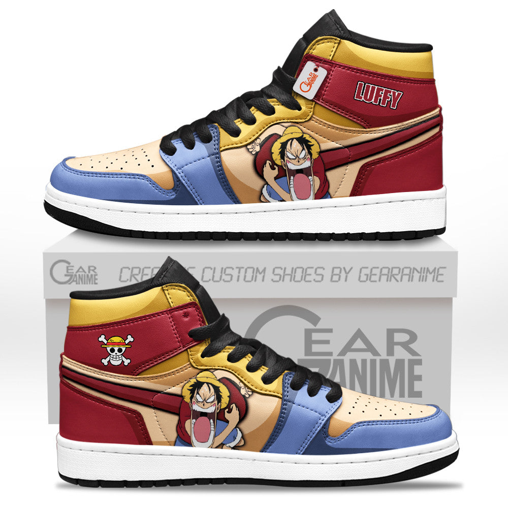 Luffy Custom High-Top Sneakers Big Mouth Personalized Collection