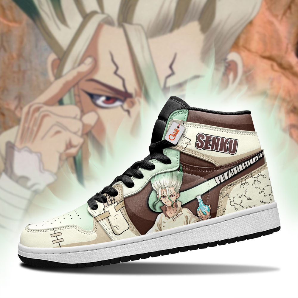 Senku Ishigami Custom High-Top Sneakers - Personalized Name