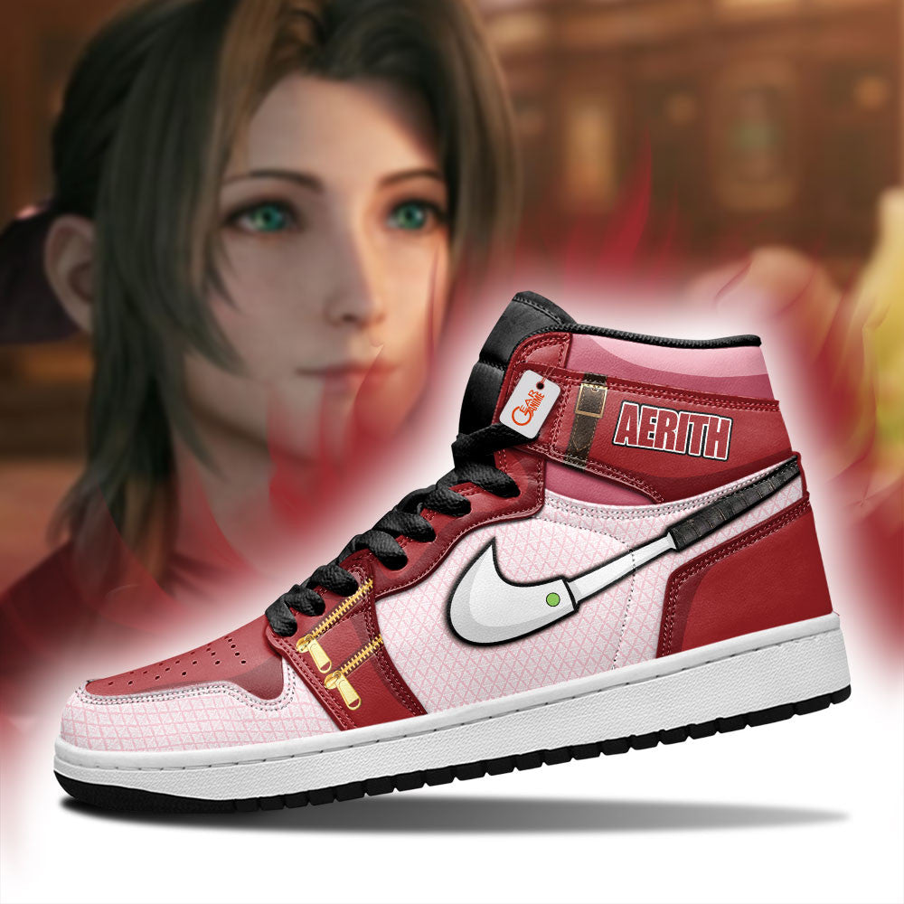 Aerith Gainsborough High-Top Sneakers Custom For Gamer