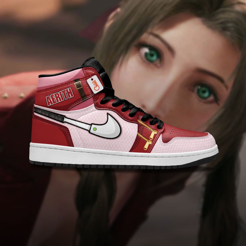 Aerith Gainsborough High-Top Sneakers Custom For Gamer