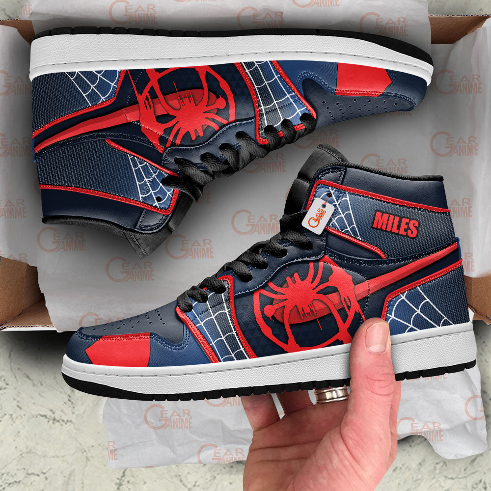 Spider Verse Miles Morales Personalized Custom High-Top Sneakers
