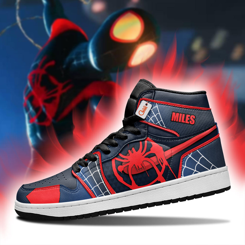 Spider Verse Miles Morales Personalized Custom High-Top Sneakers