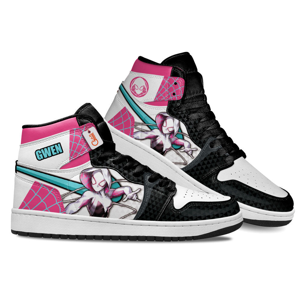 Gwen Stacy High-Top Sneakers Spider-Verse Custom Name