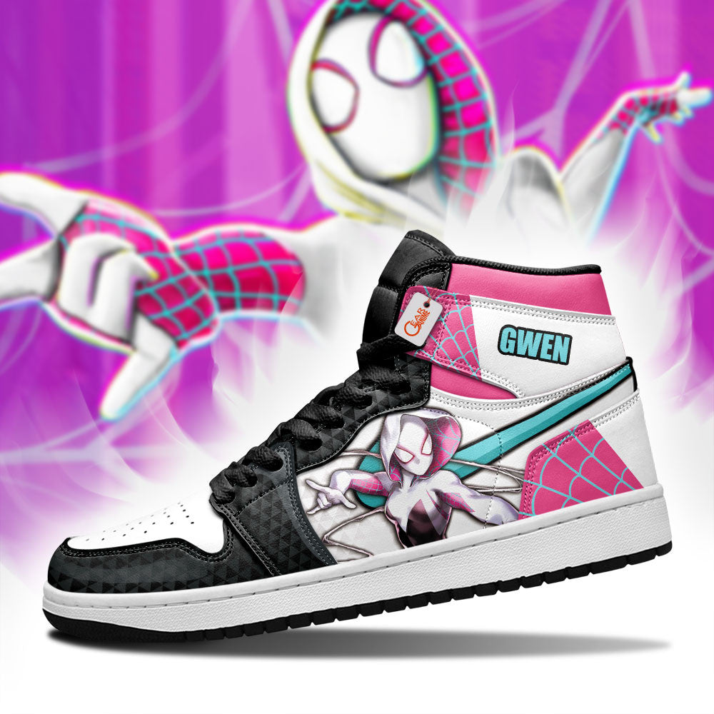 Gwen Stacy High-Top Sneakers Spider-Verse Custom Name