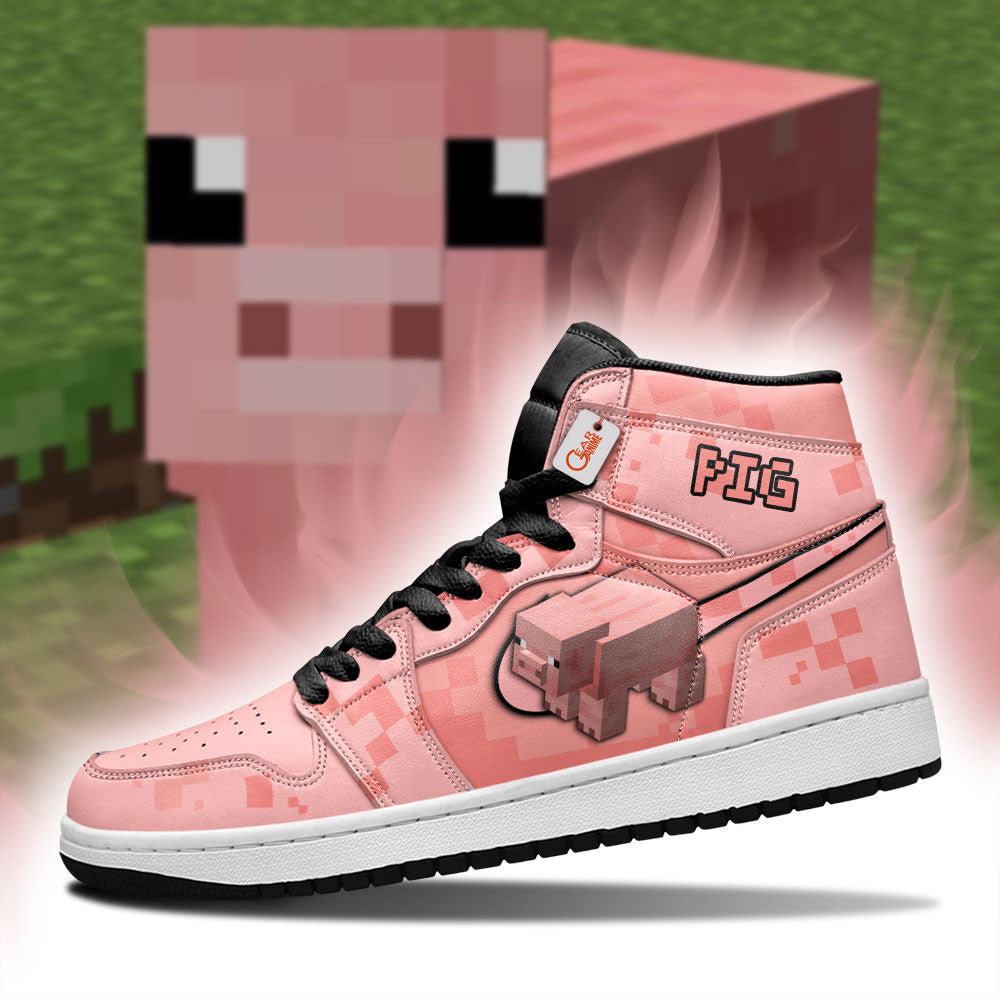 Pig High-Top Sneakers Custom Personalized Games