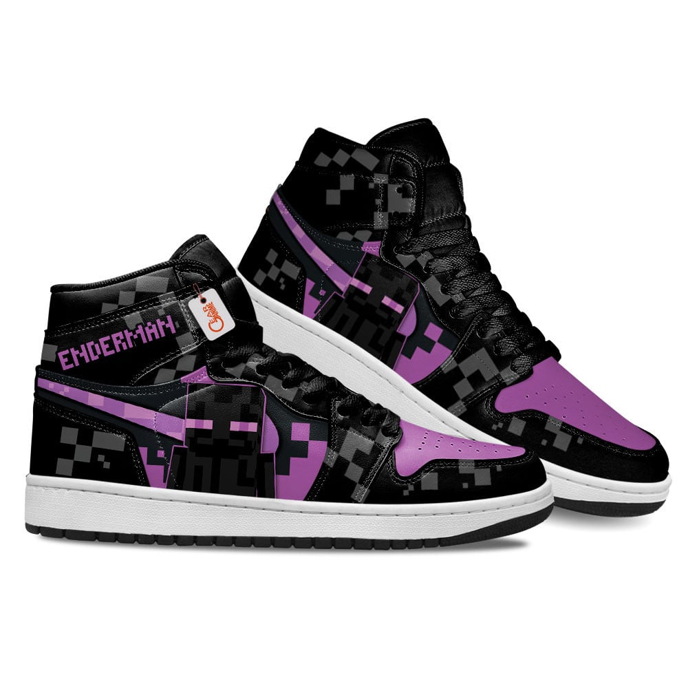Enderman Custom Gaming Custom High-Top Sneakers - Personalized Name