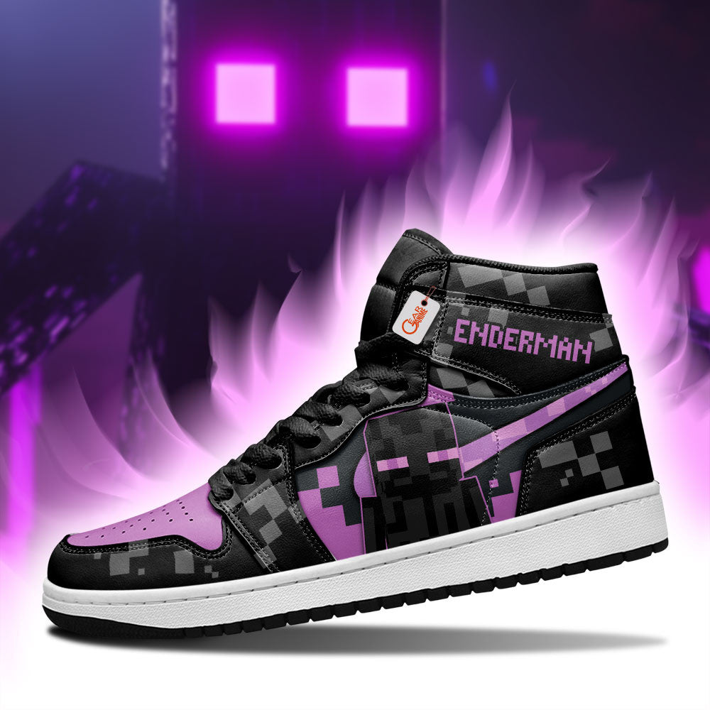 Enderman Custom Gaming Custom High-Top Sneakers - Personalized Name