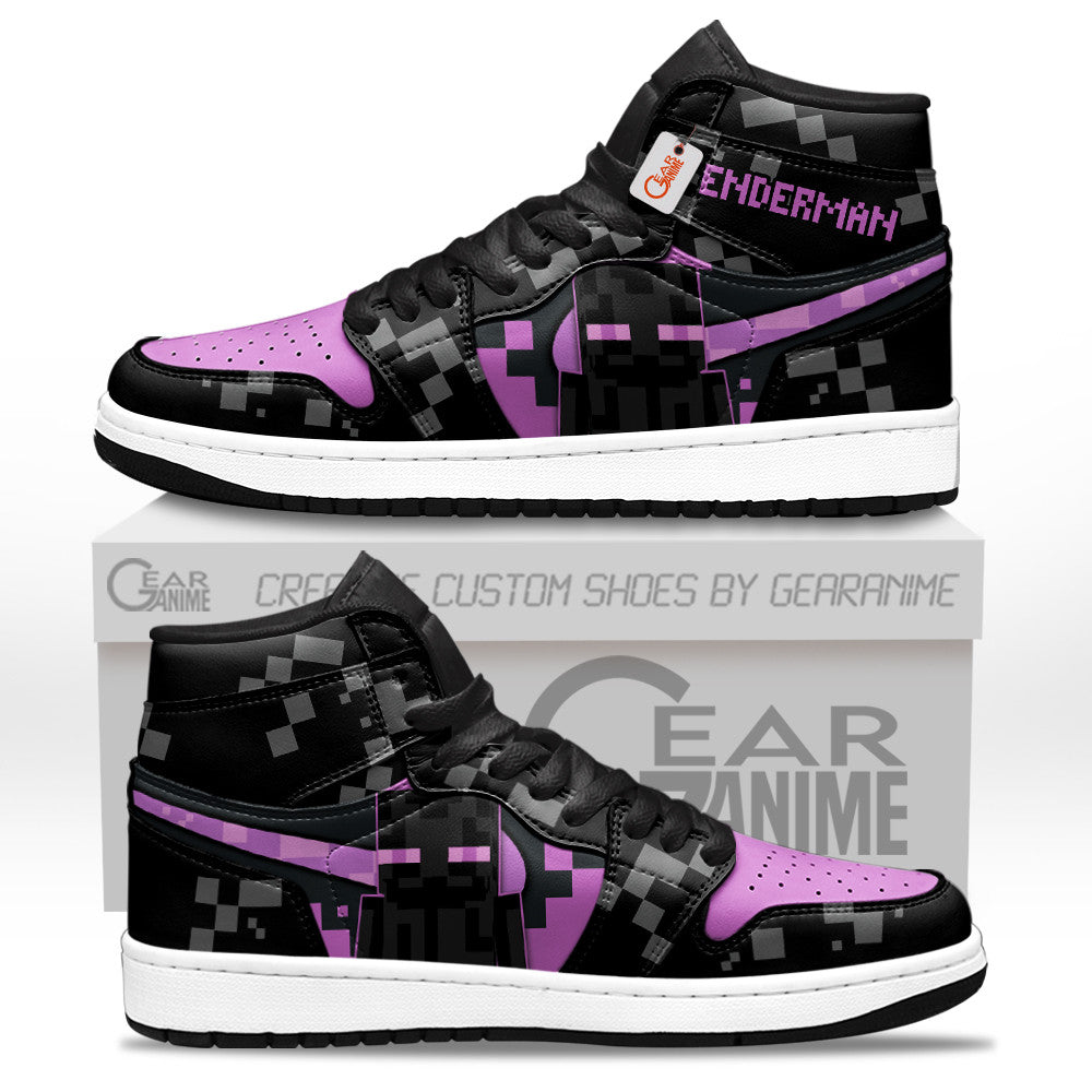 Enderman Custom Gaming Custom High-Top Sneakers - Personalized Name
