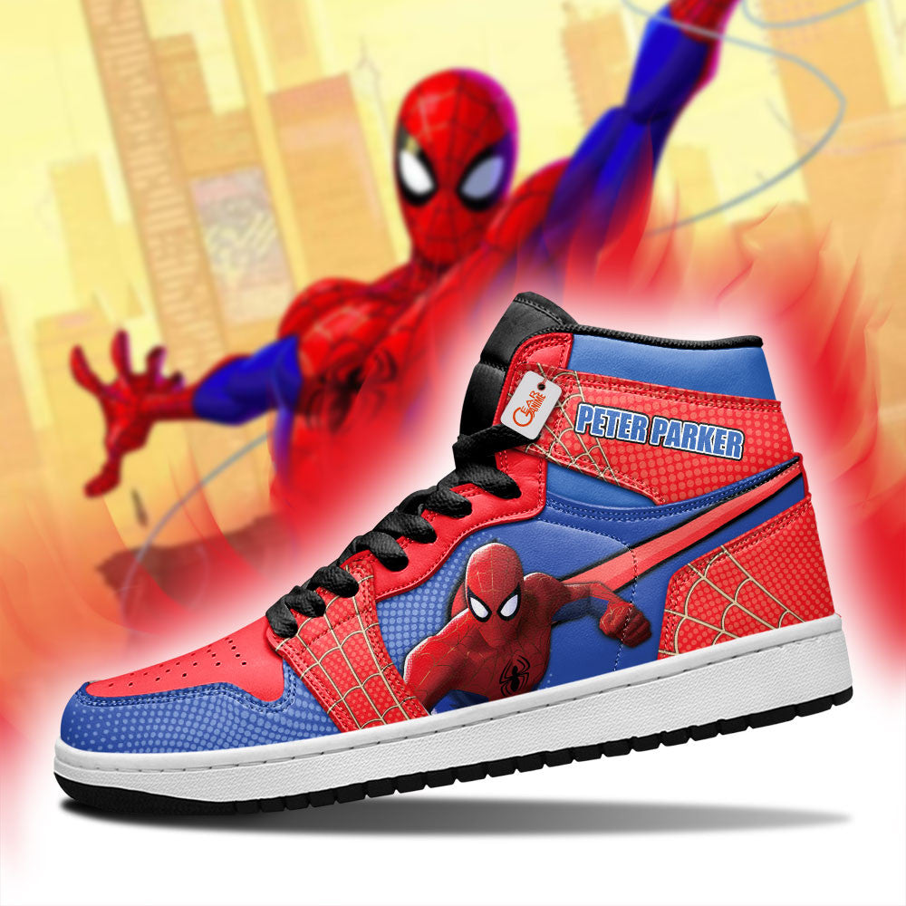 Peter Parker Personalized High-Top Sneakers Spider-Verse Collection