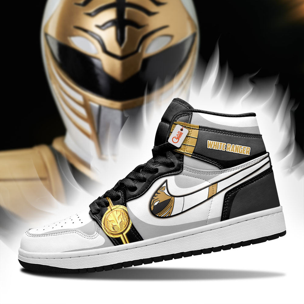 Green Ranger x White Ranger High-Top Sneakers Custom Name
