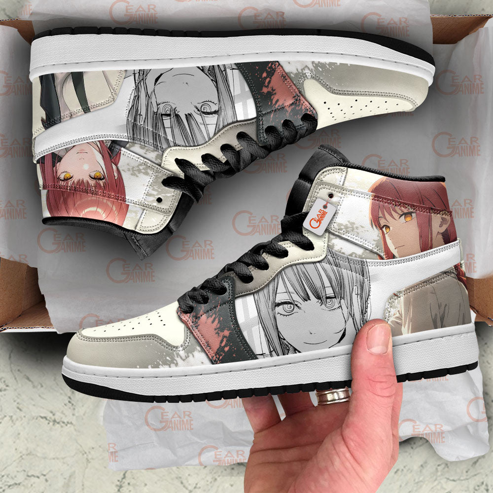 Makima Custom High-Top Sneakers Mixed Manga Style