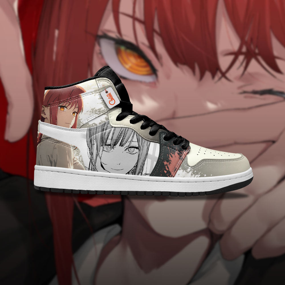 Makima Custom High-Top Sneakers Mixed Manga Style
