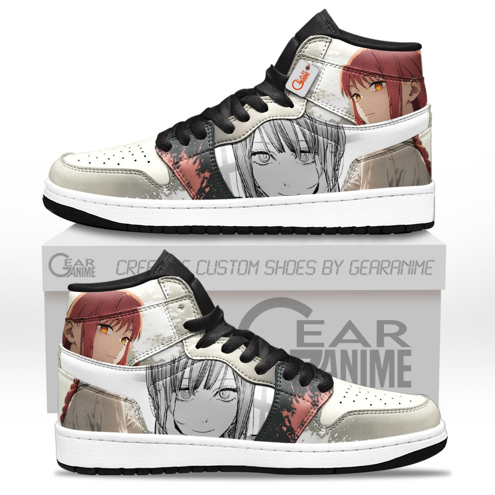 Makima Custom High-Top Sneakers Mixed Manga Style