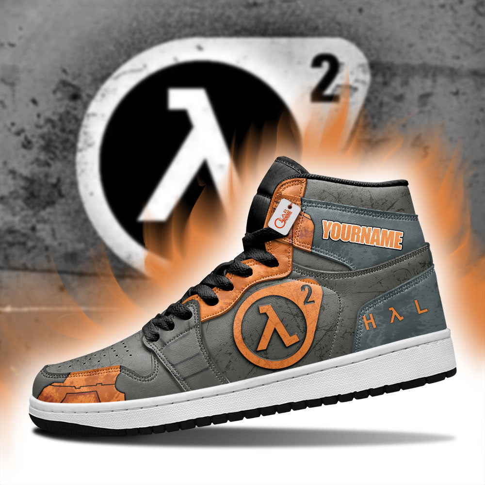 Half-Life High-Top Sneakers Custom Lambda Protocol Custom Name